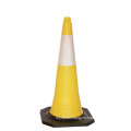 Hot Selling 75 cm Reflective Film Black Base Road Traffic Cones, Reflective PVC Traffic Cone/